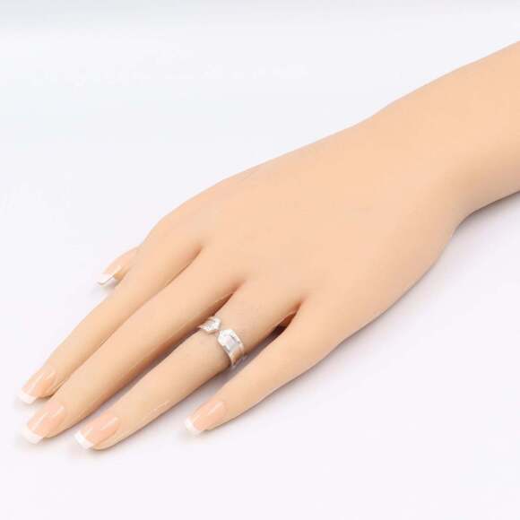 Authentic! Cartier Chalice 18k White Gold Diamond Large Ring  CARTIER 18k Silver Diamond Ring